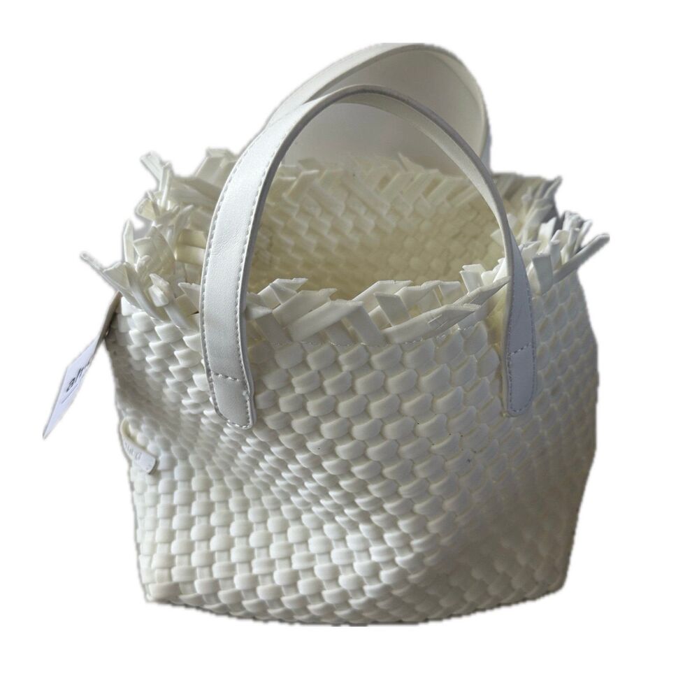 NWT Ah-dorned New York Woven Neoprene Vegan Leather Detachable Crossbody Tote